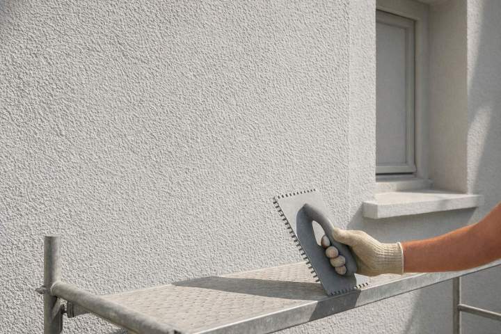 Façade finition grattée Sannois